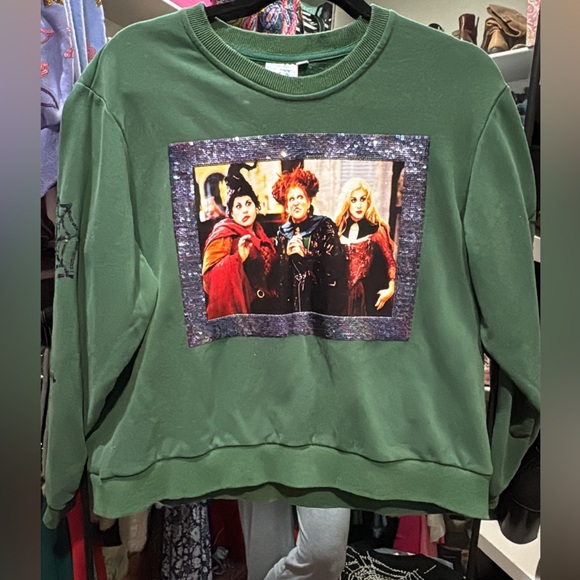 QUEEN OF SPARKLES Tops - QUEEN OF SPARKLES Forest Green Graphic Crew Neck Top